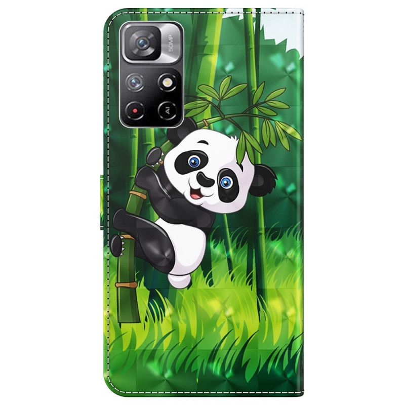 Folio Deksel Til Xiaomi Redmi Note 11 / Poco M4 Pro 5g Panda Og Bambus