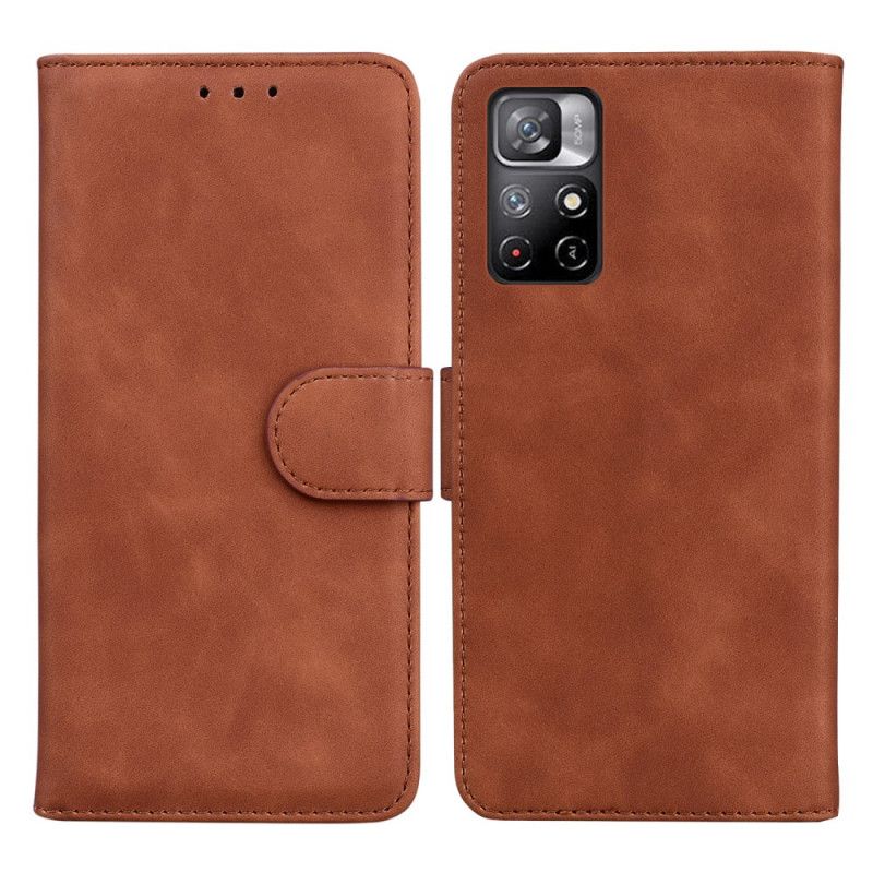 Folio Deksel Til Xiaomi Redmi Note 11 / Poco M4 Pro 5g Solid Color Series