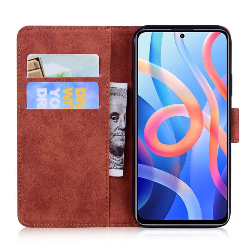 Folio Deksel Til Xiaomi Redmi Note 11 / Poco M4 Pro 5g Solid Color Series