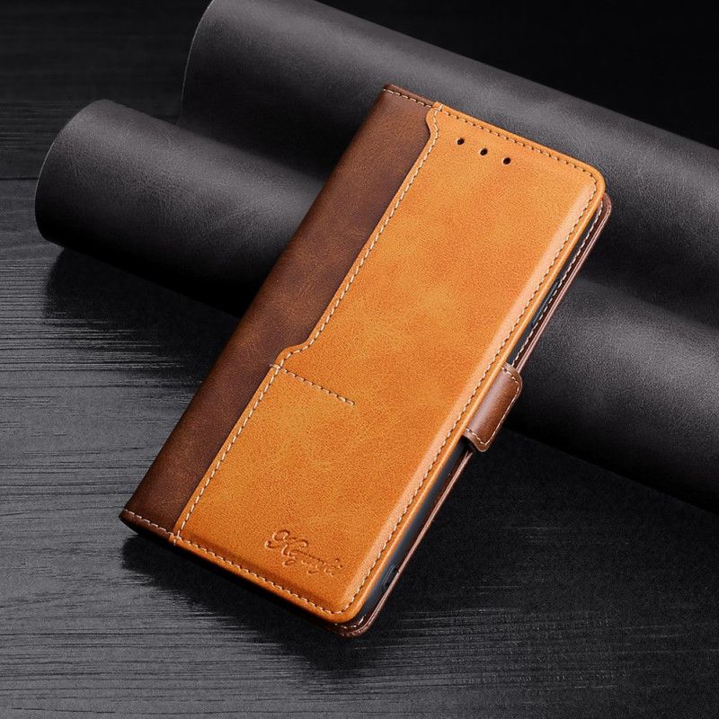 Folio Deksel Til Xiaomi Redmi Note 11 / Poco M4 Pro 5g Tofarget Skinnstil