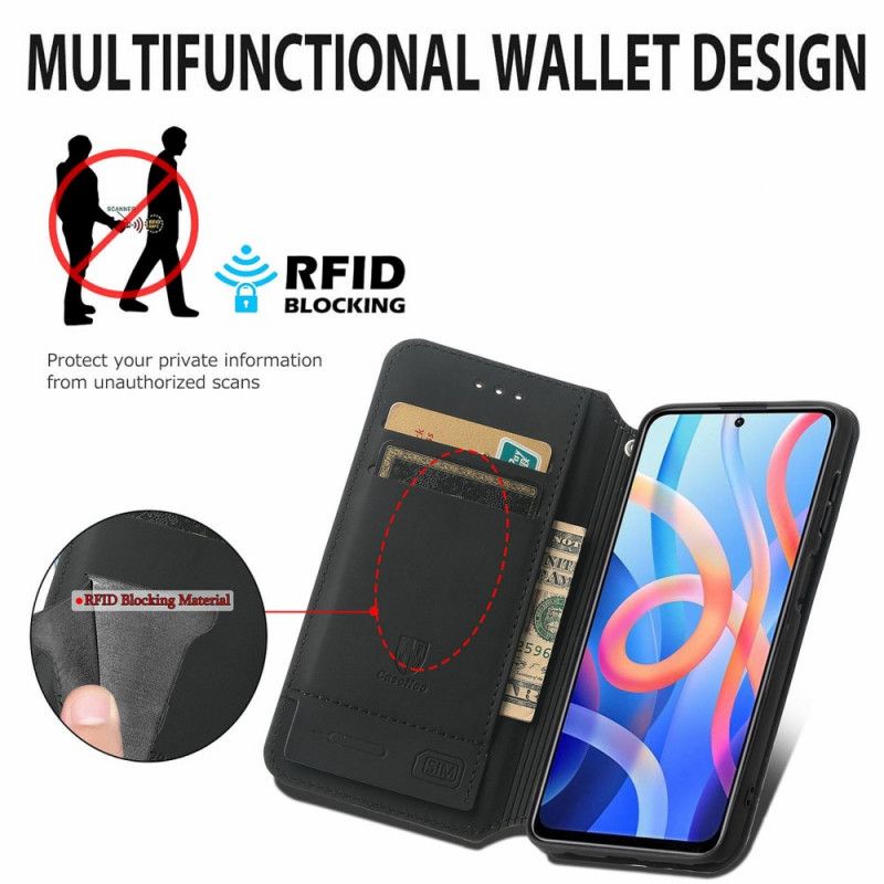 Folio Deksel Xiaomi Redmi Note 11 / Poco M4 Pro 5g Design Rfid Caseneo