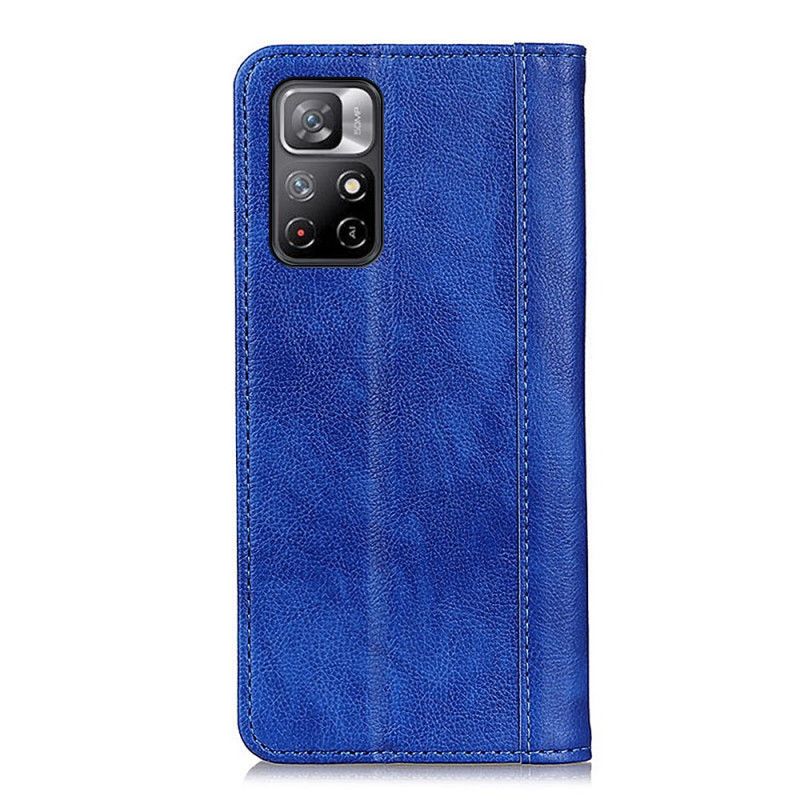 Folio Deksel Xiaomi Redmi Note 11 / Poco M4 Pro 5g Elegance Split Litchi Leather