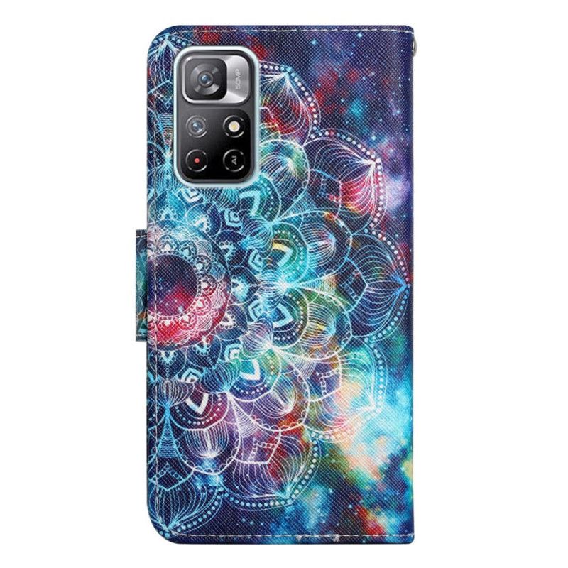 Folio Deksel Xiaomi Redmi Note 11 / Poco M4 Pro 5g Flashy Half Strappy Mandala