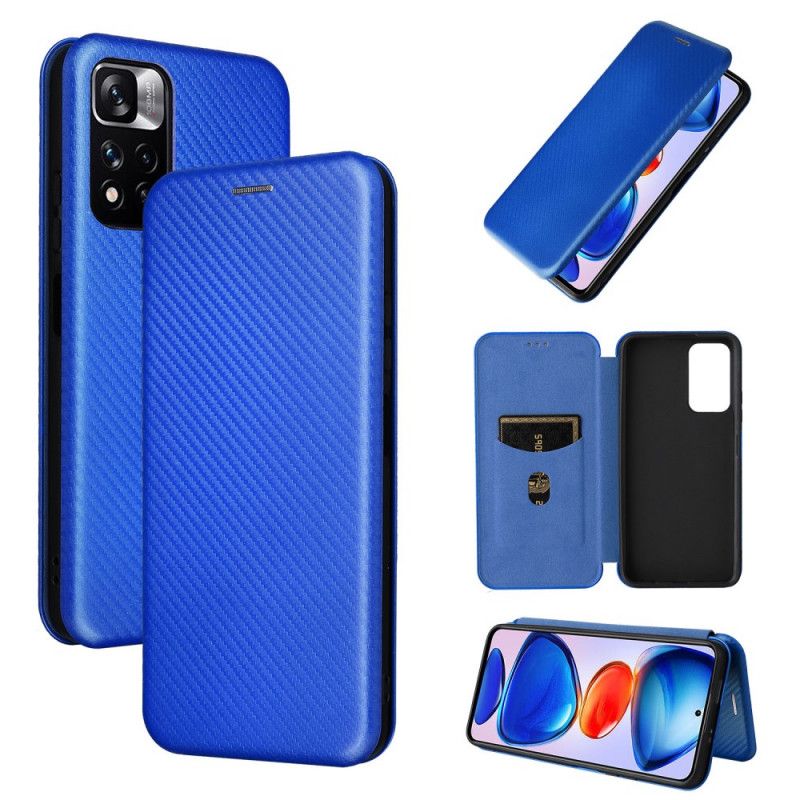 Folio Deksel Xiaomi Redmi Note 11 / Poco M4 Pro 5g Karbonfiber