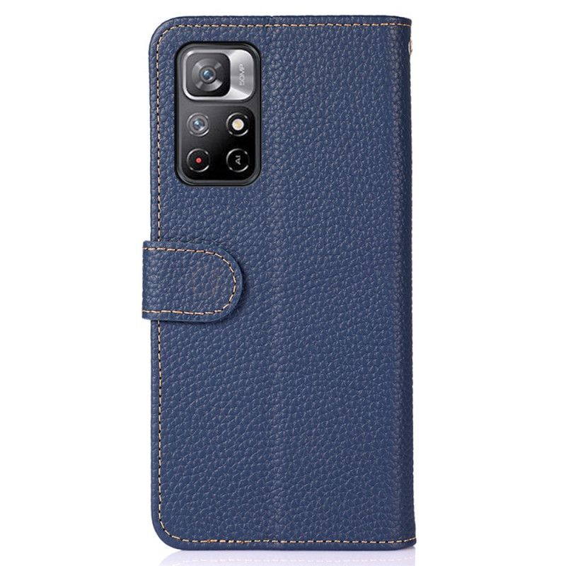 Folio Deksel Xiaomi Redmi Note 11 / Poco M4 Pro 5g Khazneh Lychee Leather Beskyttelse Deksel