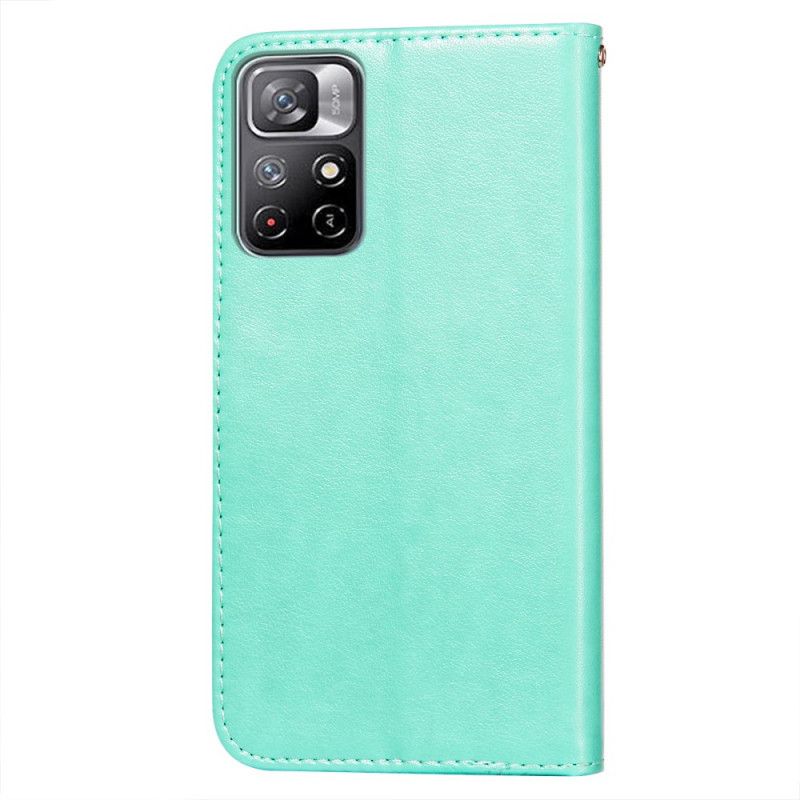 Folio Deksel Xiaomi Redmi Note 11 / Poco M4 Pro 5g Leather Effect Lightning Design Beskyttelse Deksel