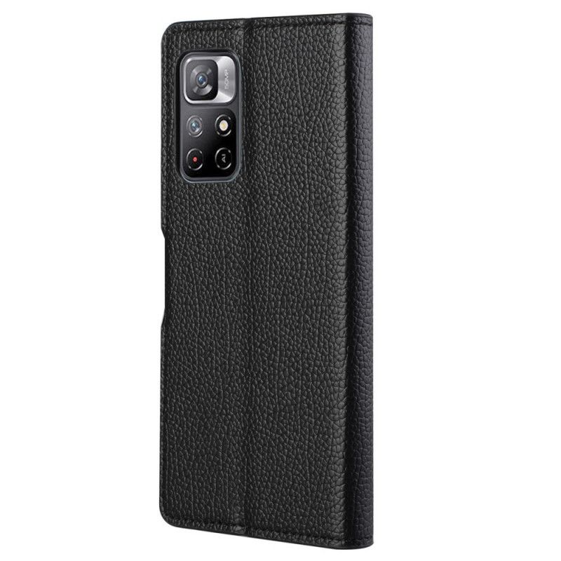 Folio Deksel Xiaomi Redmi Note 11 / Poco M4 Pro 5g Litchi Grain Leather Effect