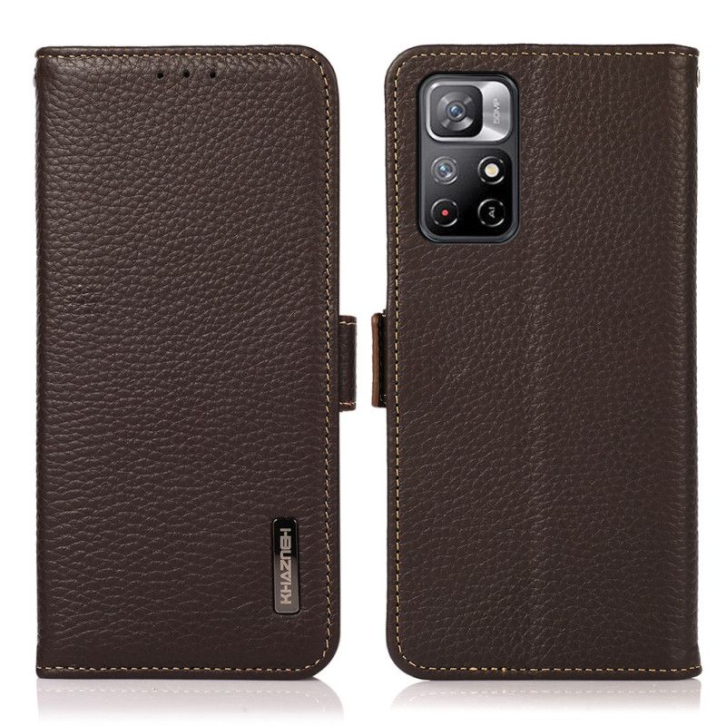 Folio Deksel Xiaomi Redmi Note 11 / Poco M4 Pro 5g Litchi Leather Khazneh Rfid