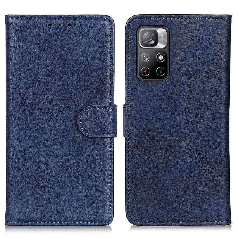 Folio Deksel Xiaomi Redmi Note 11 / Poco M4 Pro 5g Matt Skinneffekt Beskyttelse Deksel