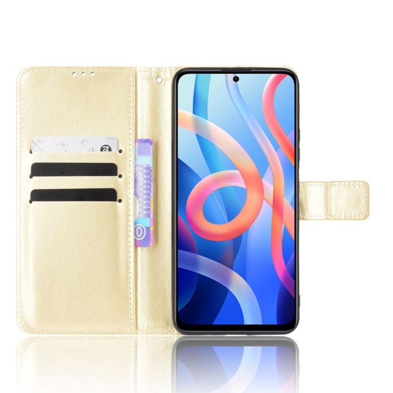 Folio Deksel Xiaomi Redmi Note 11 / Poco M4 Pro 5g Prangende Kunstskinn