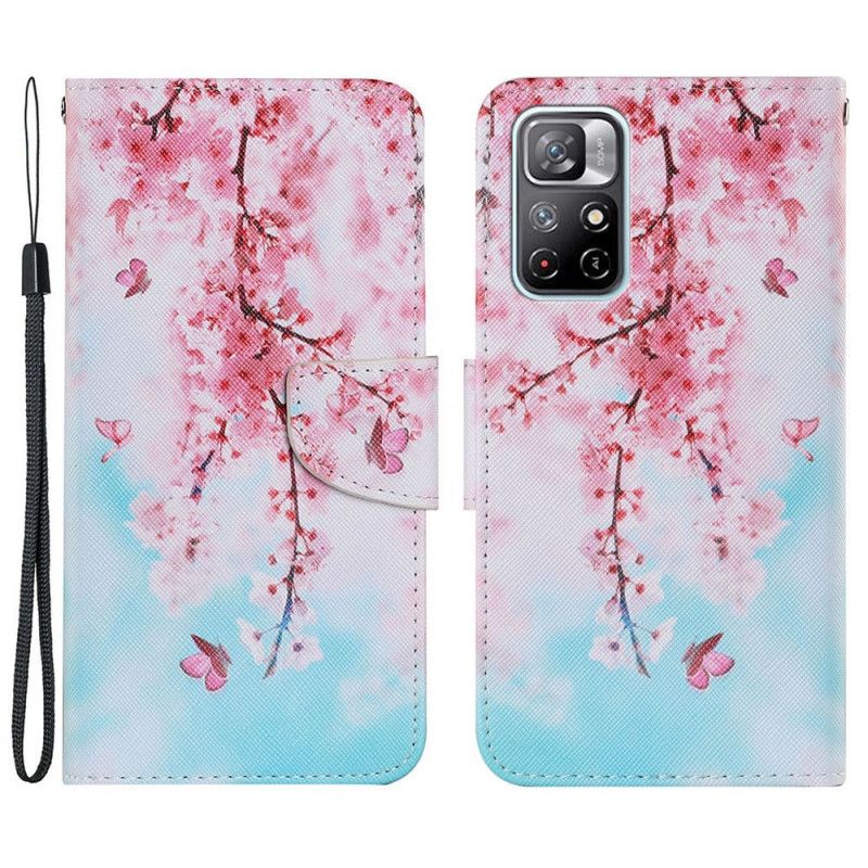 Folio Deksel Xiaomi Redmi Note 11 / Poco M4 Pro 5g Red Thong Grener