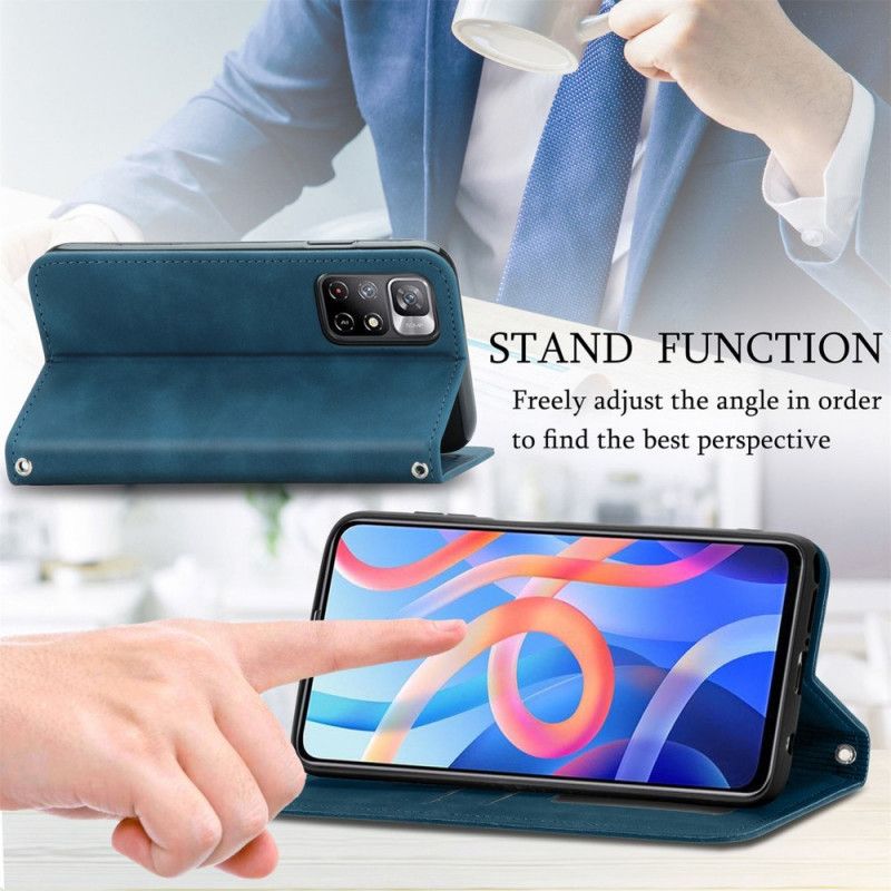 Folio Deksel Xiaomi Redmi Note 11 / Poco M4 Pro 5g Skin-touch Classic