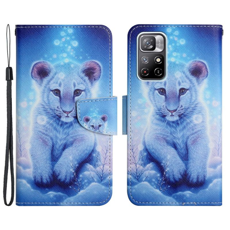 Folio Deksel Xiaomi Redmi Note 11 / Poco M4 Pro 5g Snow Tiger Beskyttelse Deksel