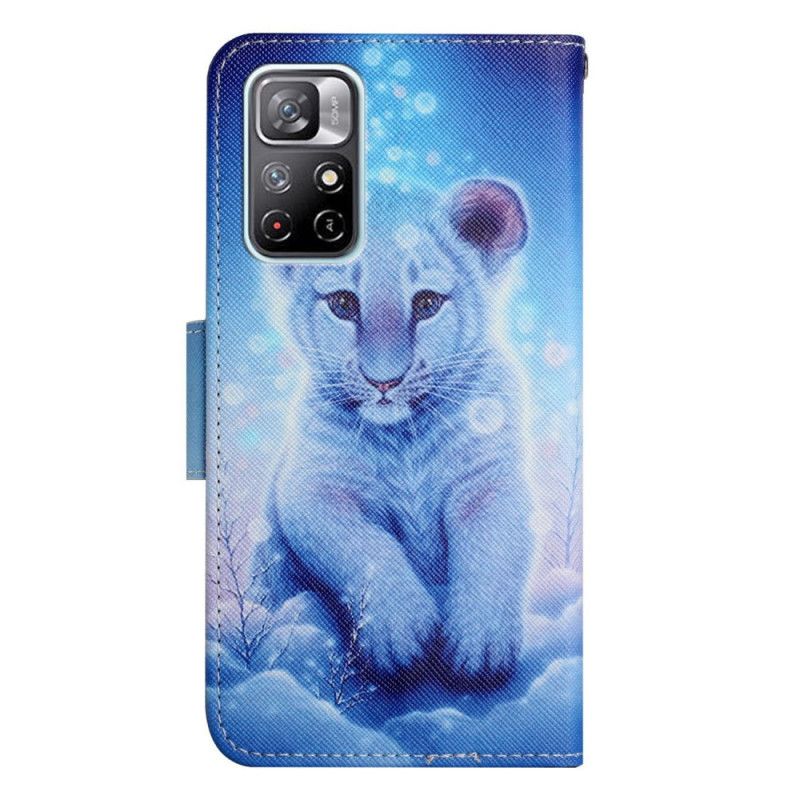 Folio Deksel Xiaomi Redmi Note 11 / Poco M4 Pro 5g Snow Tiger Beskyttelse Deksel