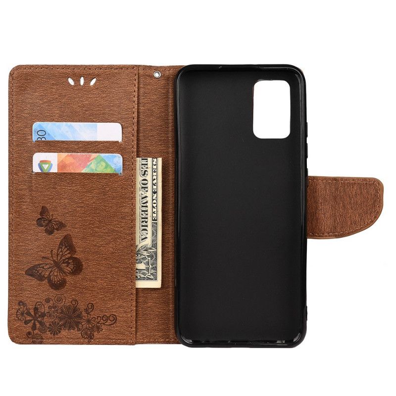 Folio Deksel Xiaomi Redmi Note 11 / Poco M4 Pro 5g Splendid Strap Sommerfugler Beskyttelse Deksel