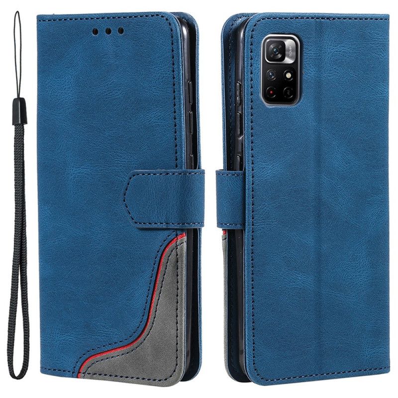 Folio Deksel Xiaomi Redmi Note 11 / Poco M4 Pro 5g Split Leather Skin-touch