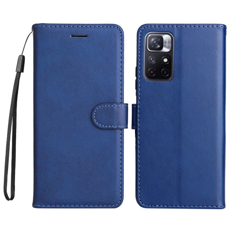 Folio Deksel Xiaomi Redmi Note 11 / Poco M4 Pro 5g Strappy I Matt Skinneffekt Beskyttelse Deksel