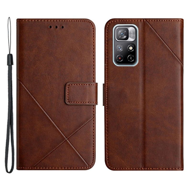 Folio Deksel Xiaomi Redmi Note 11 / Poco M4 Pro 5g Style Leather Geo X Design