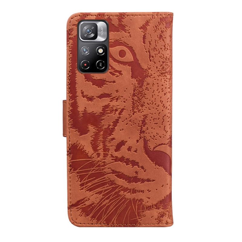 Folio Deksel Xiaomi Redmi Note 11 / Poco M4 Pro 5g Tiger Face Print