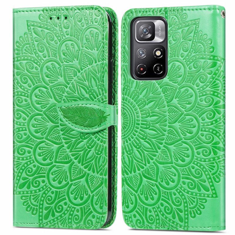 Folio Deksel Xiaomi Redmi Note 11 / Poco M4 Pro 5g Tribal Leaves Beskyttelse Deksel