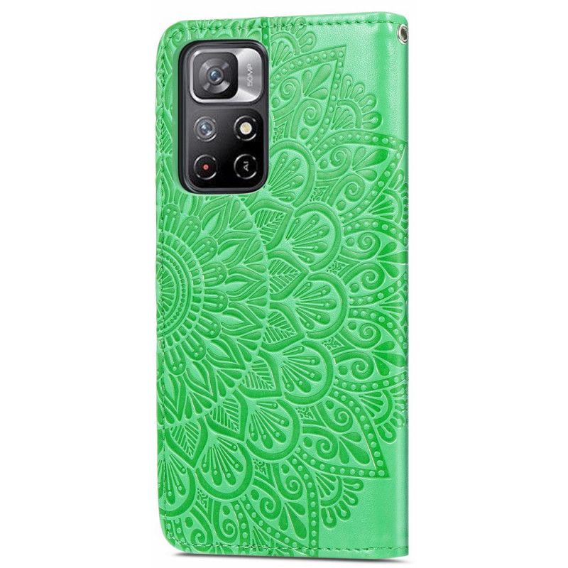 Folio Deksel Xiaomi Redmi Note 11 / Poco M4 Pro 5g Tribal Leaves Beskyttelse Deksel