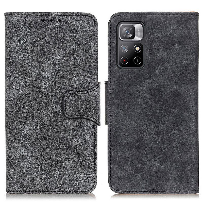 Folio Deksel Xiaomi Redmi Note 11 / Poco M4 Pro 5g Vintage Splittskinn