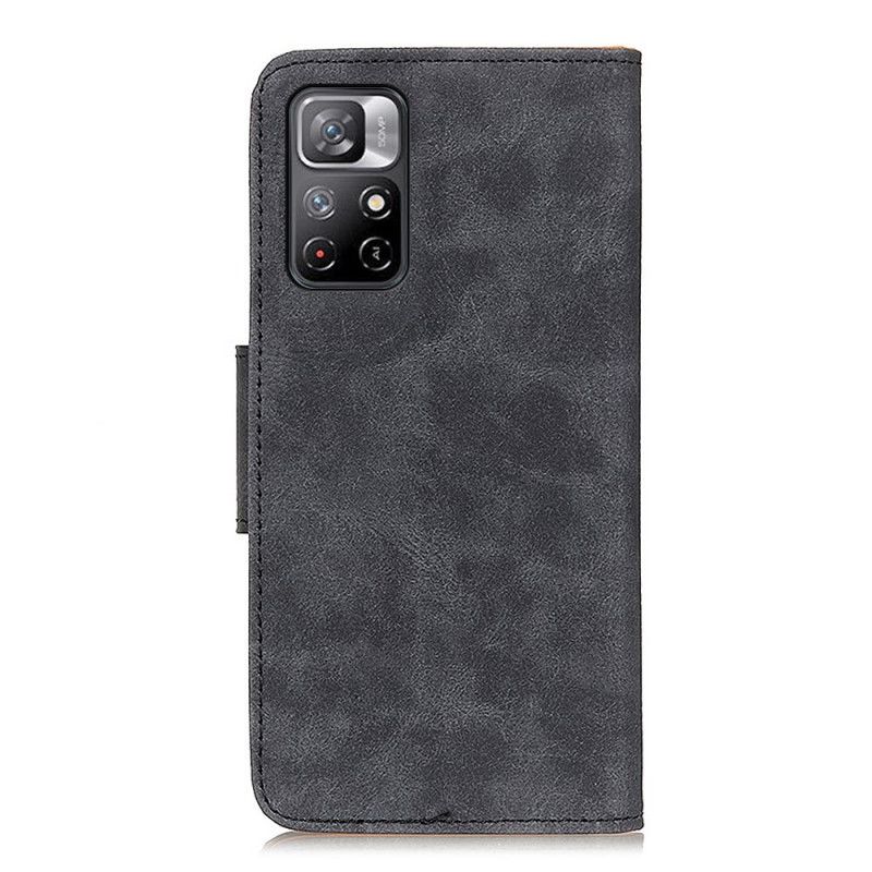 Folio Deksel Xiaomi Redmi Note 11 / Poco M4 Pro 5g Vintage Splittskinn