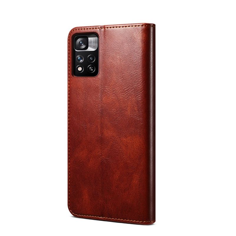 Folio Deksel Xiaomi Redmi Note 11 / Poco M4 Pro 5g Vokset Kunstskinn Beskyttelse Deksel