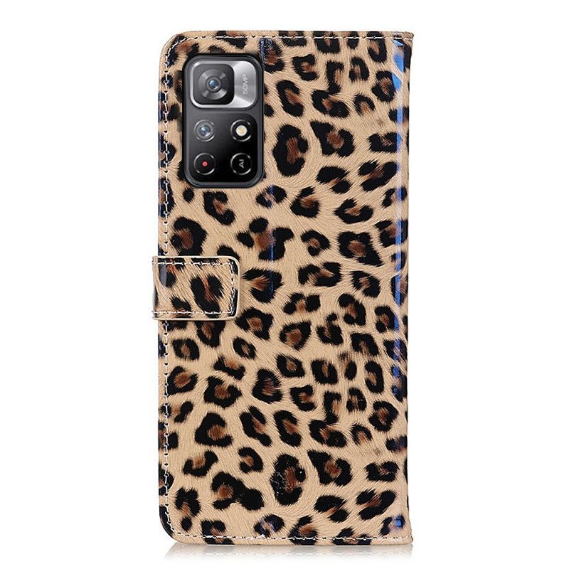 Lærdeksel Folio Deksel Xiaomi Redmi Note 11 / Poco M4 Pro 5g Leopard