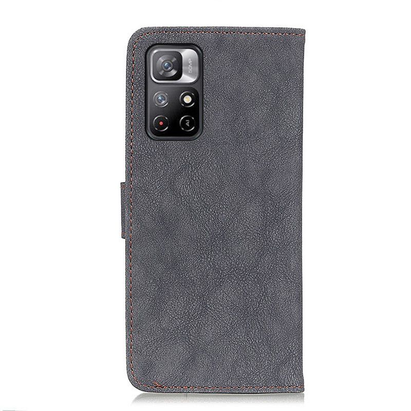 Lærdeksel Folio Deksel Xiaomi Redmi Note 11 / Poco M4 Pro 5g Mobildeksel Khazneh Retro Split Leather