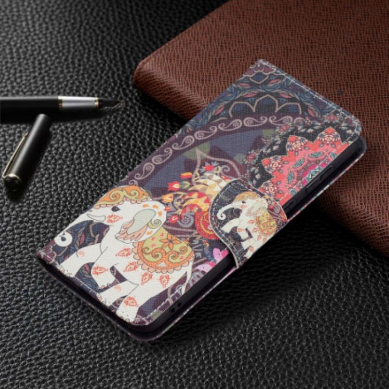 Folio Deksel Huawei P50 Tribal Elephant Beskyttelse Deksel