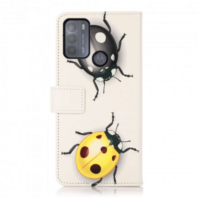 Folio Deksel Moto G50 Ladybugs