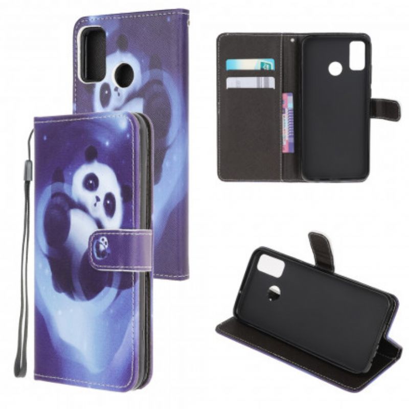 Folio Deksel Moto G50 Panda Space Strappy