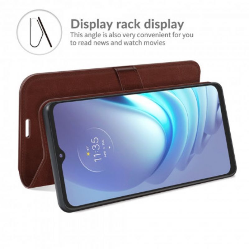 Folio Deksel Moto G50 Skinneffektdesign Beskyttelse Deksel