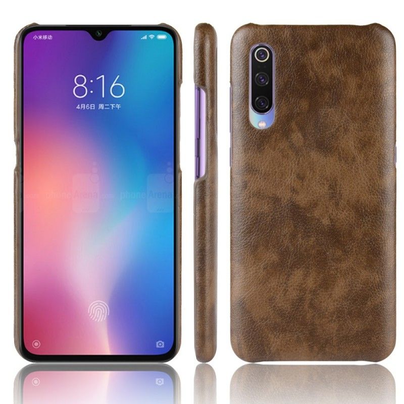 Deksel Xiaomi Mi 9 SE Svart Ytelse Lychee-Effekt