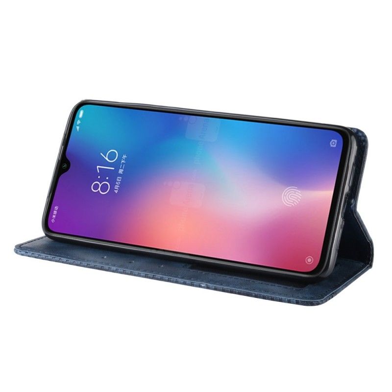 Folio Deksel Xiaomi Mi 9 SE Svart Mobildeksel Matt Skinneffekt