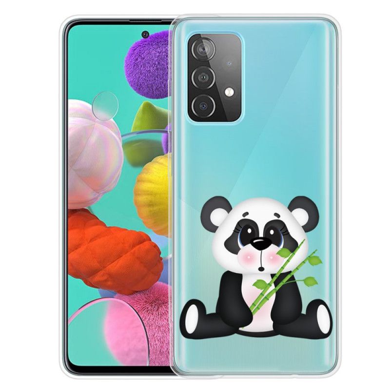 Deksel for Samsung Galaxy A32 5G Gjennomsiktig Trist Panda