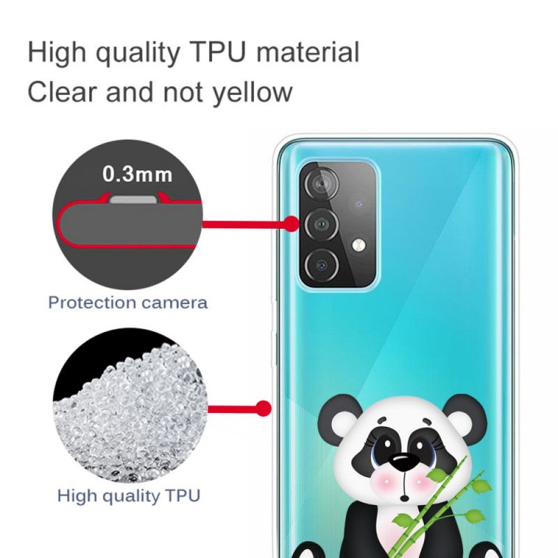 Deksel for Samsung Galaxy A32 5G Gjennomsiktig Trist Panda