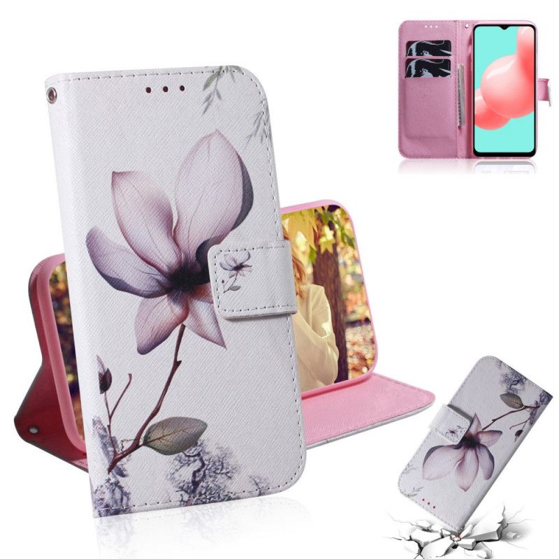 Folio Deksel Samsung Galaxy A32 5G Gammel Roseblomst