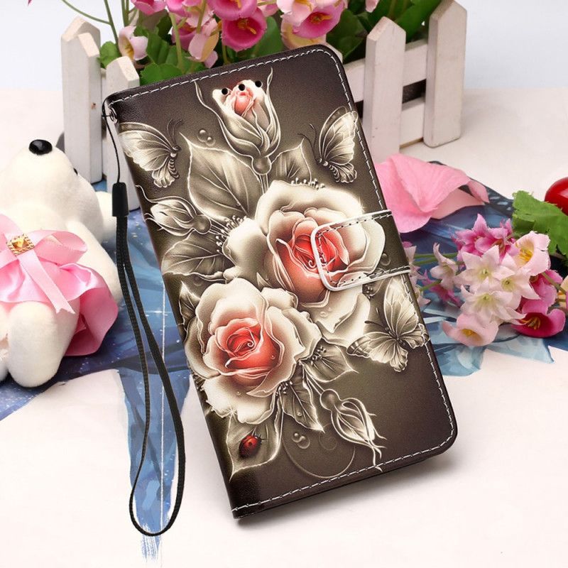 Folio Deksel Samsung Galaxy A32 5G Gyldne Roser