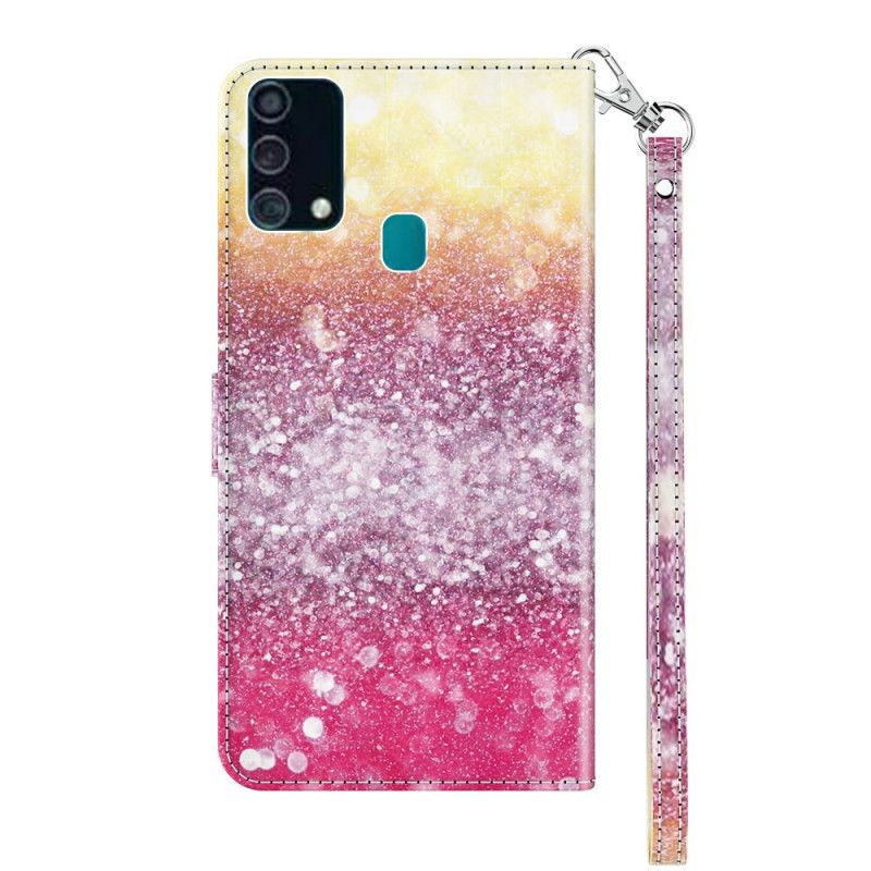 Folio Deksel Samsung Galaxy A32 5G Lys Flekk Magenta Glitter