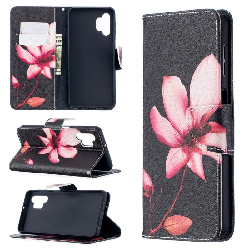 Folio Deksel Samsung Galaxy A32 5G Rosa Blomst