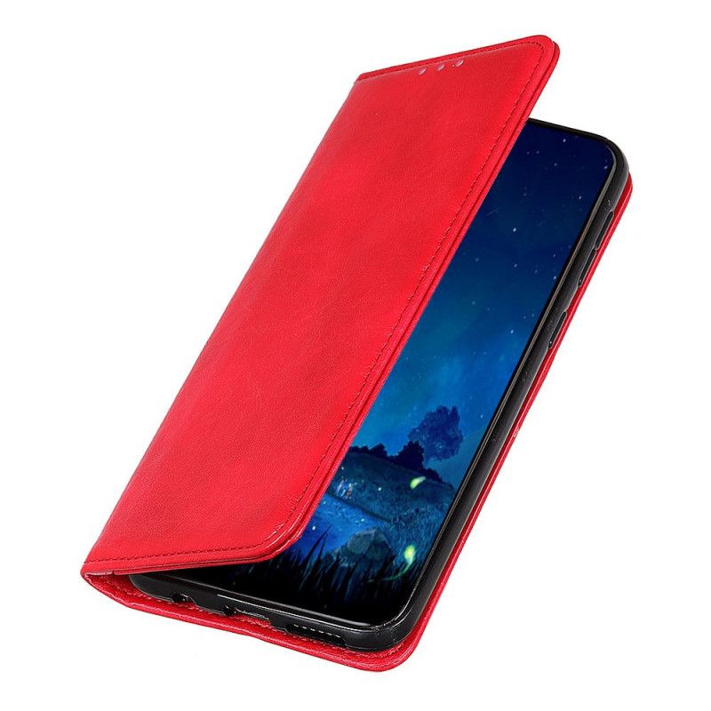 Folio Deksel Samsung Galaxy A32 5G Svart Delt Skinntekstur