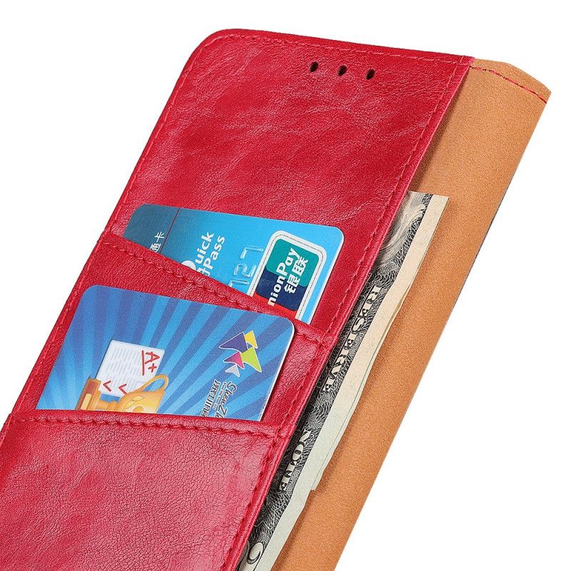 Lærdeksel Folio Deksel Samsung Galaxy A32 5G Svart Mobildeksel Delt Lær Reversibel Lås