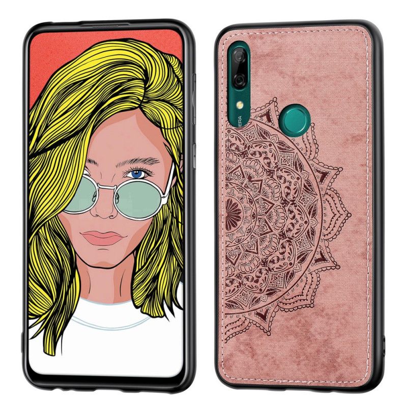 Deksel Honor 9X Rosa Stoff Og Mandala Tekstur