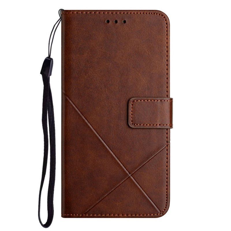 Folio Deksel Til Samsung Galaxy M12 / A12 X Design Geo Leather Style