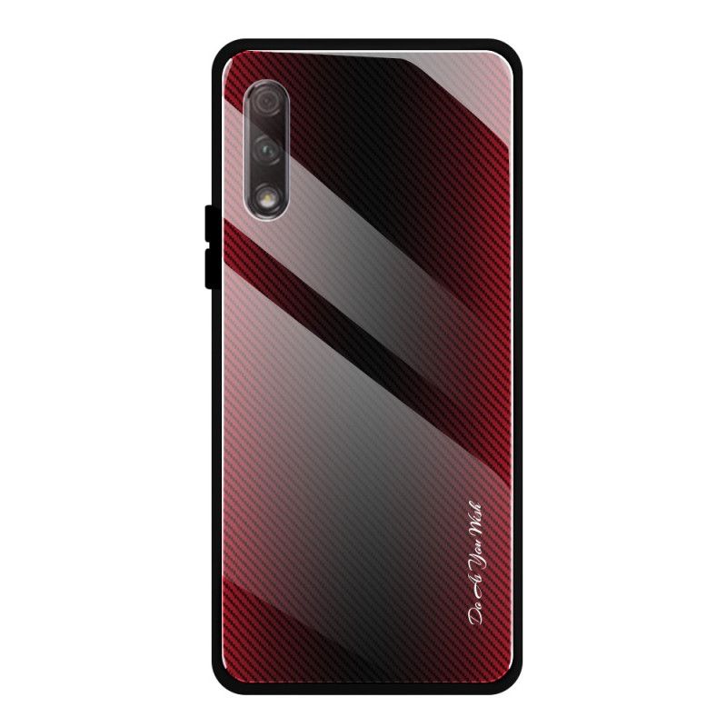 Deksel Huawei P Smart Pro Svart Pro Karbon Herdet Glass Anti-fall