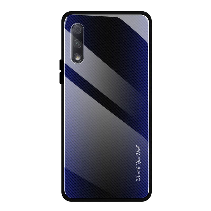 Deksel Huawei P Smart Pro Svart Pro Karbon Herdet Glass Anti-fall