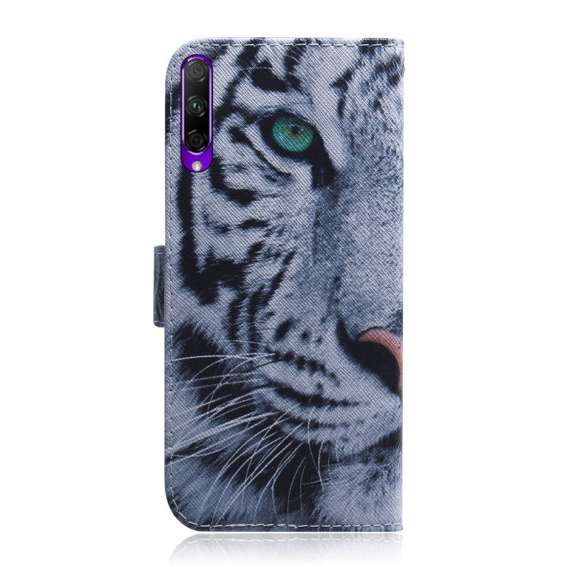 Folio Deksel for Huawei P Smart Pro Pro Hvit Tiger