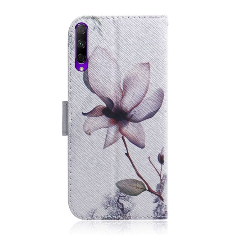 Lærdeksel Folio Deksel Huawei P Smart Pro Pro Gammel Roseblomst